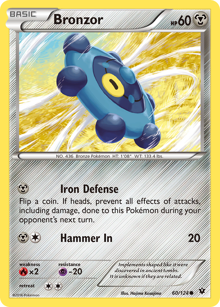 Bronzor Pokémon card, Fates Collide, FCO #60