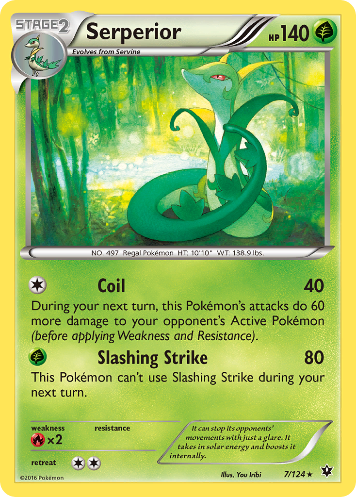 Serperior Pokémon card, Fates Collide, FCO #7