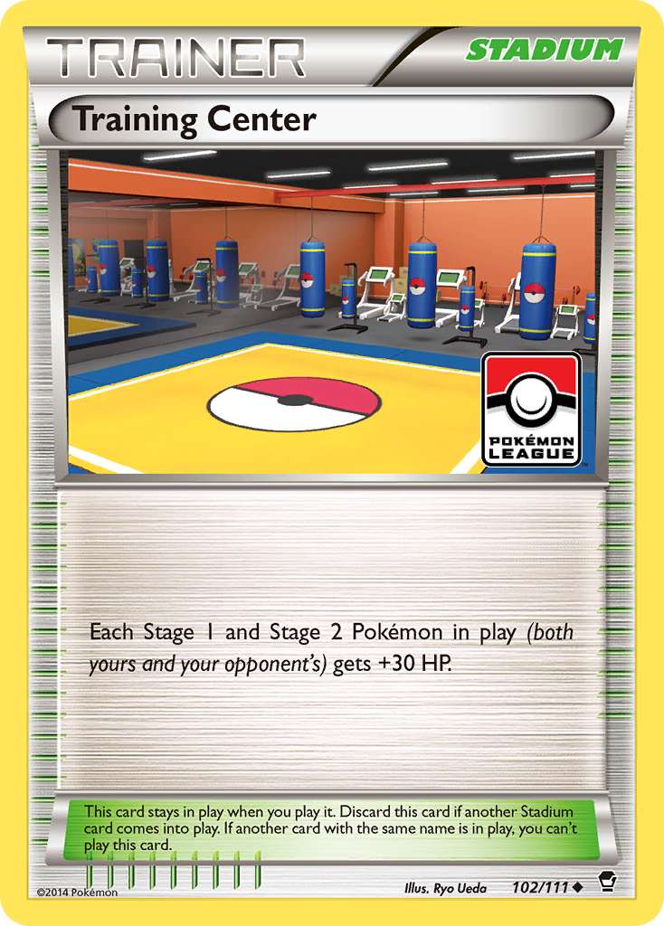 Training Center Pokémon card, Furious Fists, FFI #102