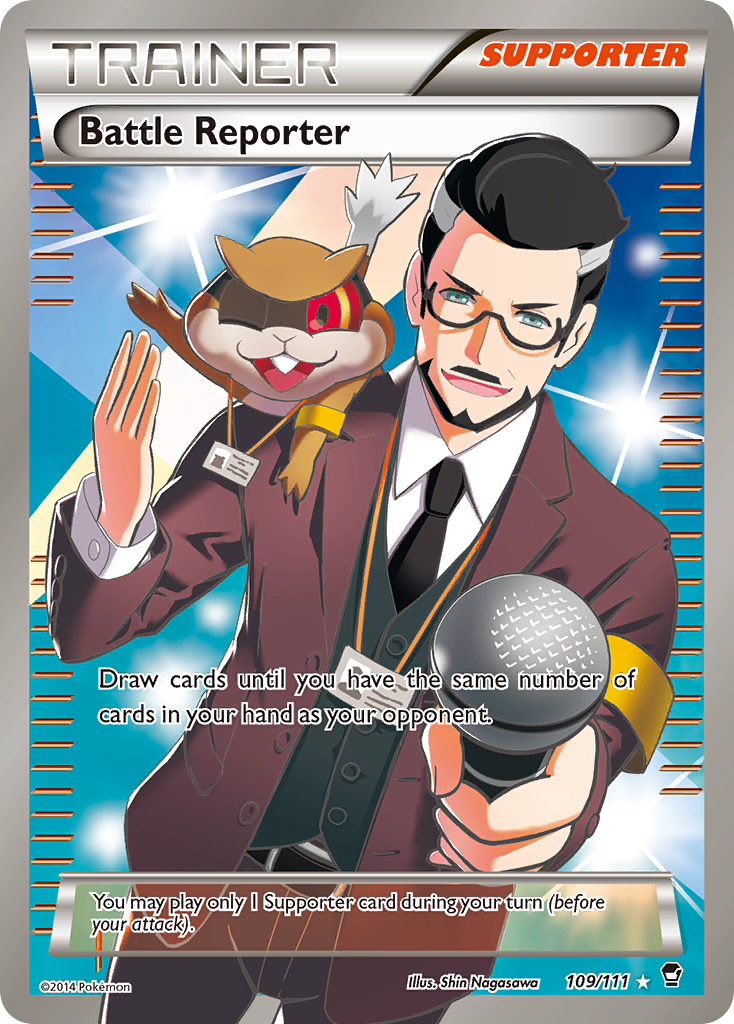Battle Reporter Pokémon card, Furious Fists, FFI #109