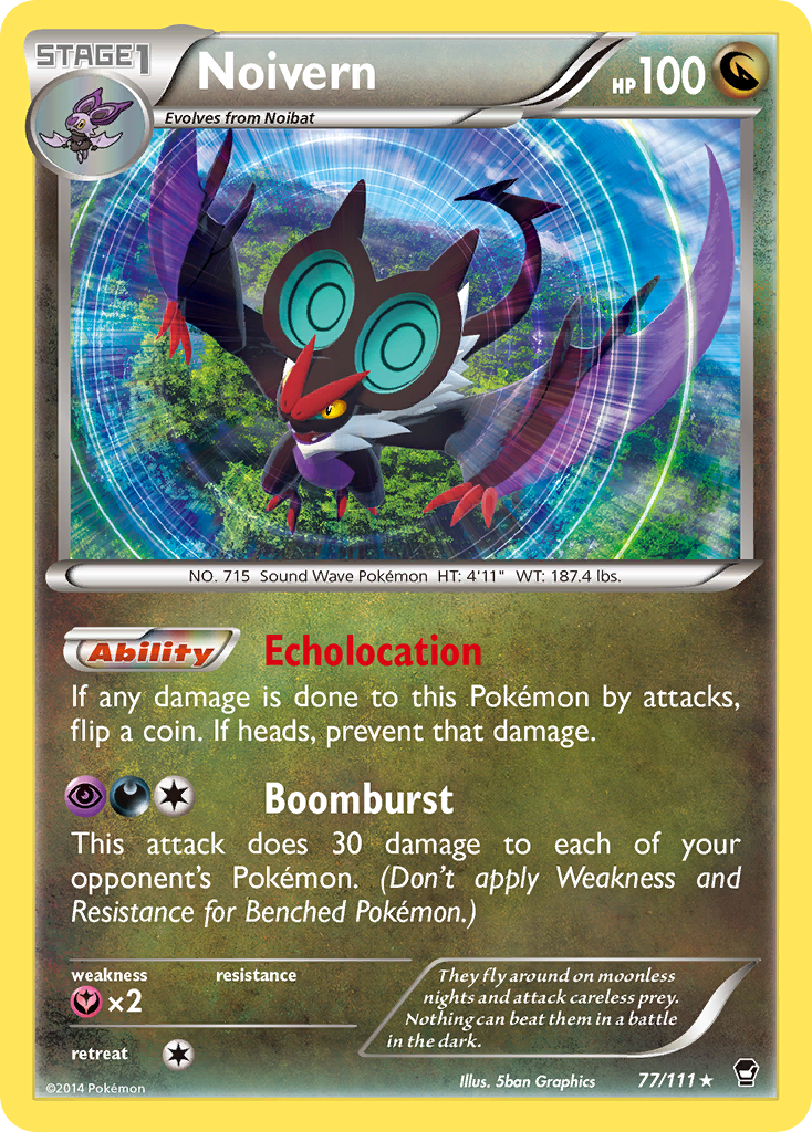 Noivern Pokémon card, Furious Fists, FFI #77