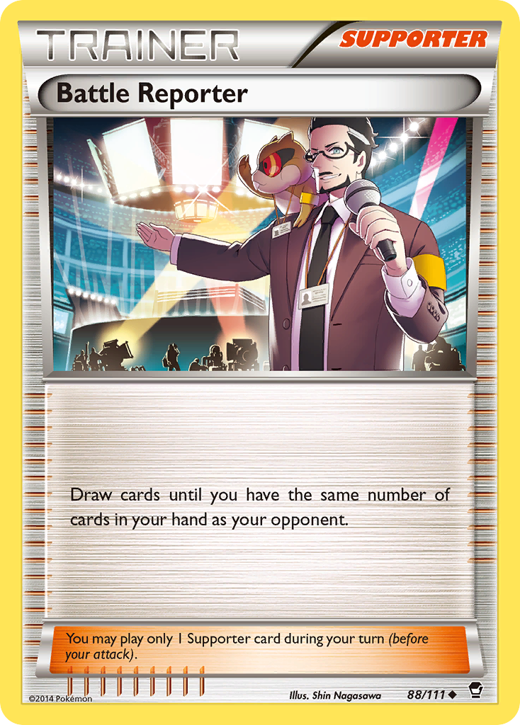 Battle Reporter Pokémon card, Furious Fists, FFI #88