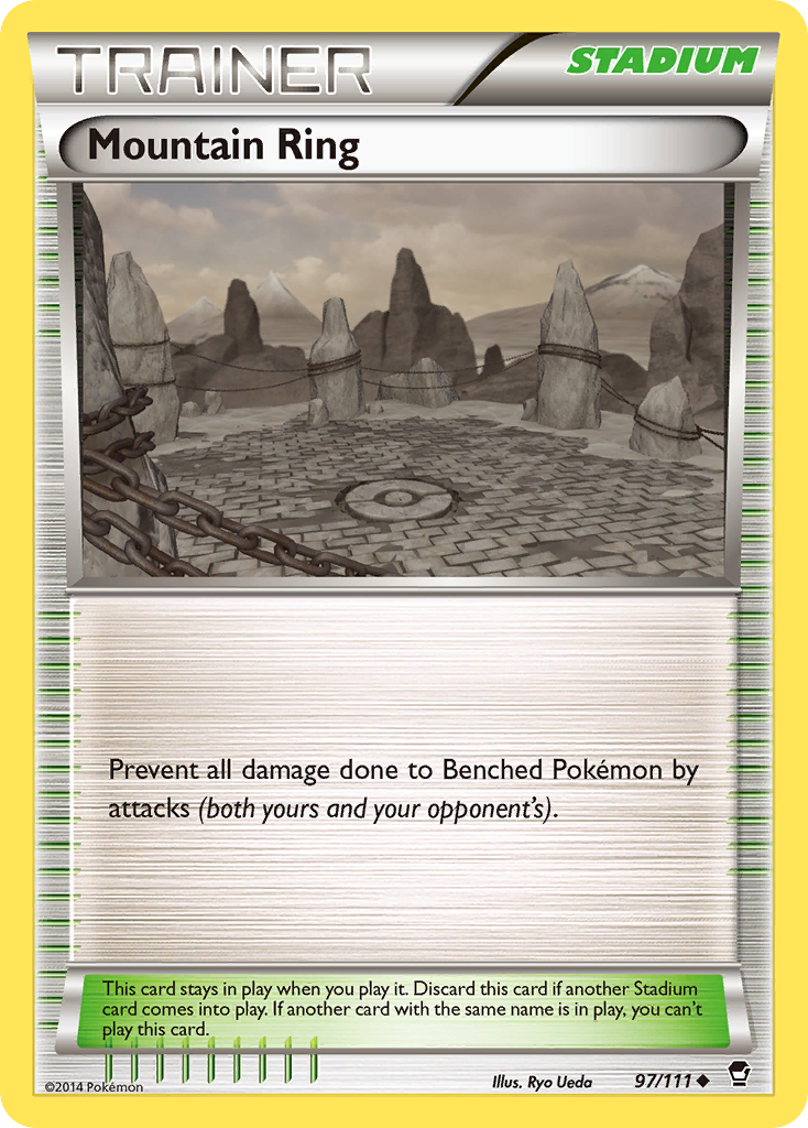 Mountain Ring Pokémon card, Furious Fists, FFI #97