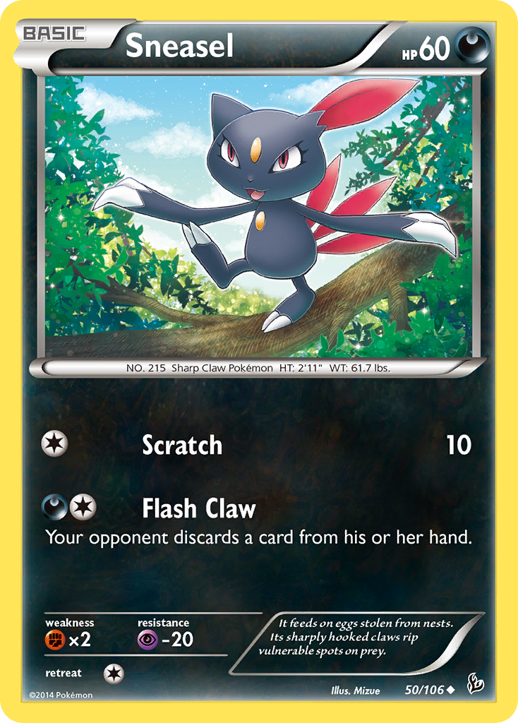 Sneasel Pokémon kartı, Flashfire, FLF #50