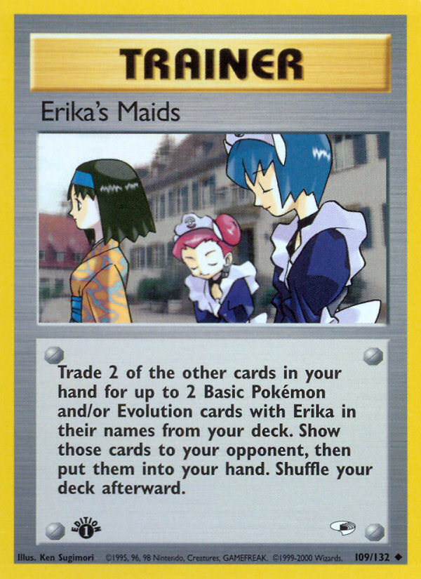 Erika's Maids Pokémon card, Gym Heroes, G1 #109