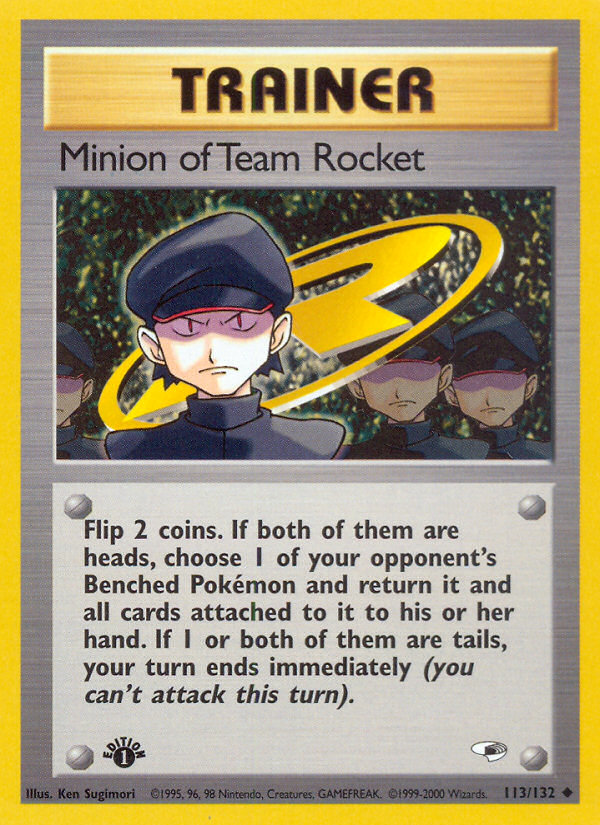 Minion of Team Rocket Pokémon card, Gym Heroes, G1 #113