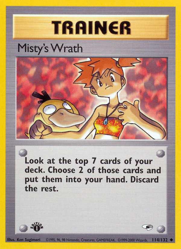 Misty's Wrath Pokémon card, Gym Heroes, G1 #114