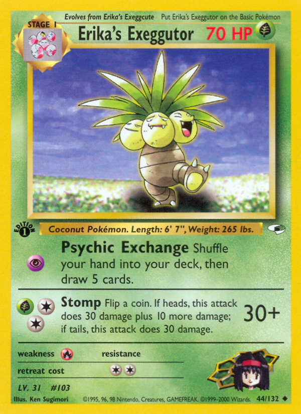 Erika's Exeggutor Pokémon kartı, Gym Heroes, G1 #44