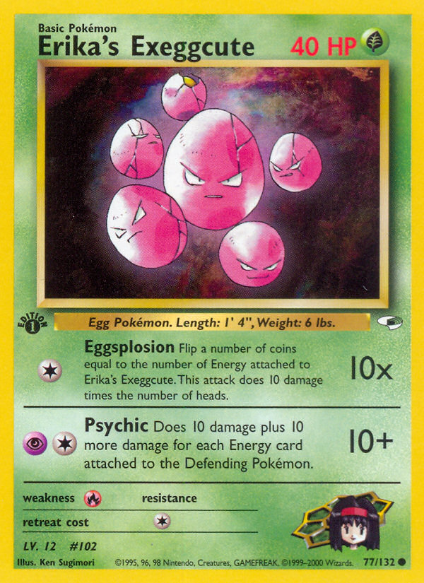 Erika's Exeggcute Pokémon kartı, Gym Heroes, G1 #77