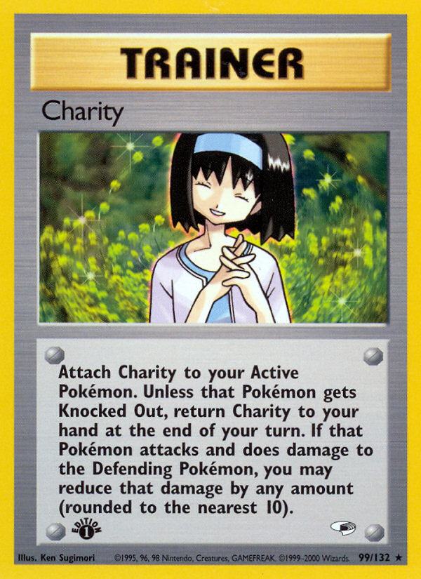 Charity Pokémon card, Gym Heroes, G1 #99 Charity Pokémon card, Gym Heroes, G1 #99