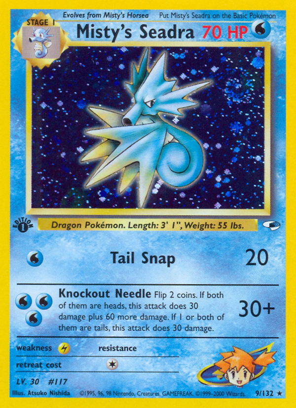 Misty's Seadra Pokémon kartı, Gym Heroes, G1 #9