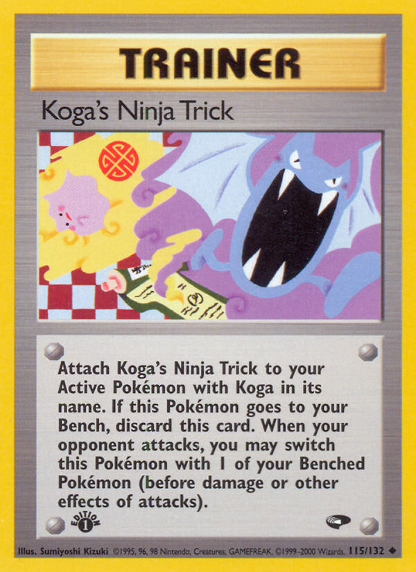 Koga's Ninja Trick Pokémon card, Gym Challenge, G2 #115