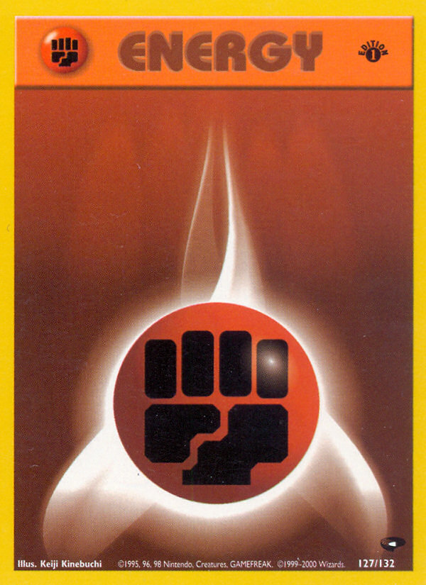 Fighting Energy Pokémon card, Gym Challenge, G2 #127