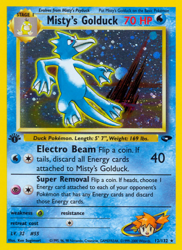 Misty's Golduck Pokémon card, Gym Challenge, G2 #12