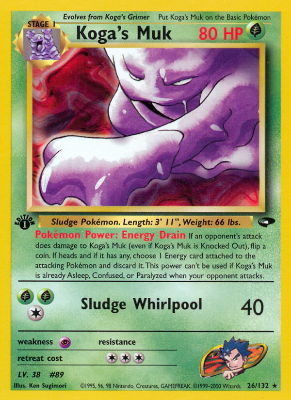 Koga's Muk Pokémon card, Gym Challenge, G2 #26