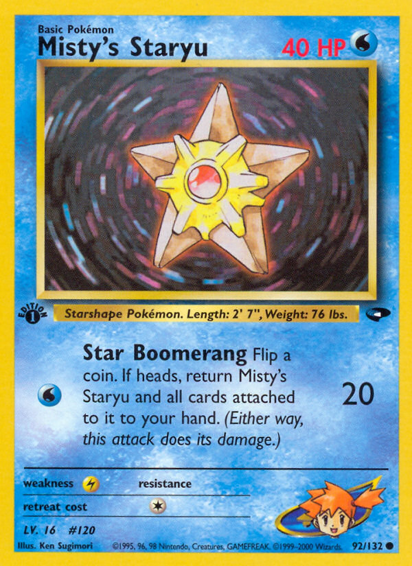 Misty's Staryu Pokémon kartı, Gym Challenge, G2 #92