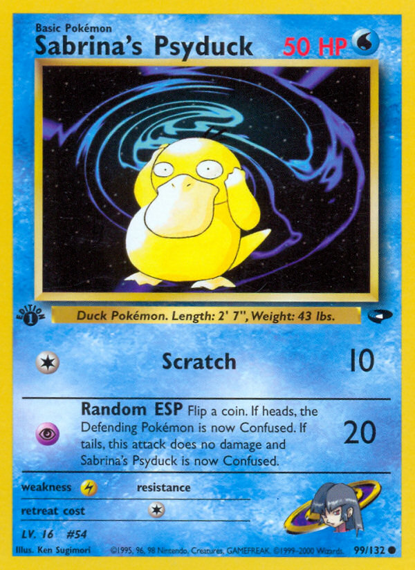 Sabrina's Psyduck Pokémon kartı, Gym Challenge, G2 #99