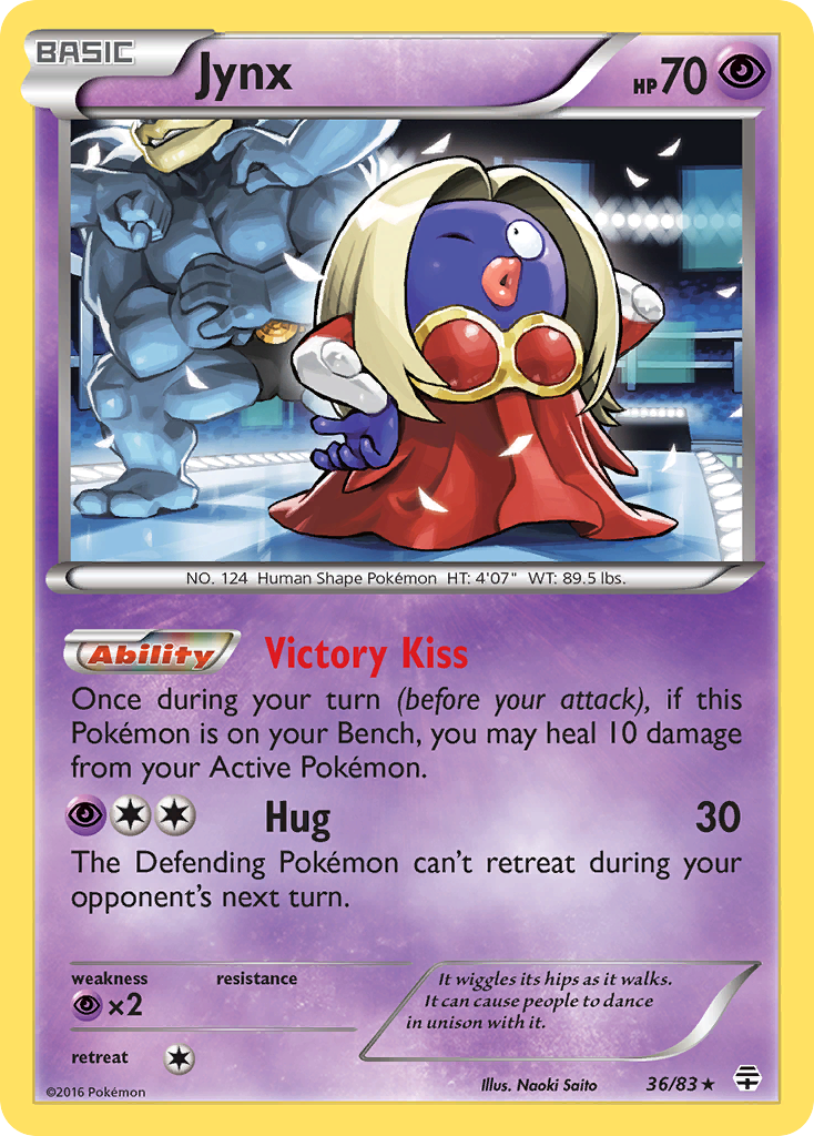 Jynx Pokémon card, Generations, GEN #36