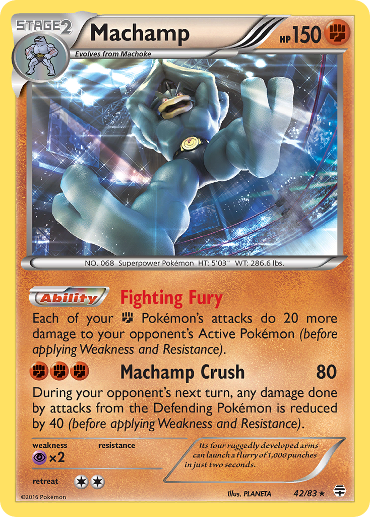 Machamp Pokémon card, Generations, GEN #42