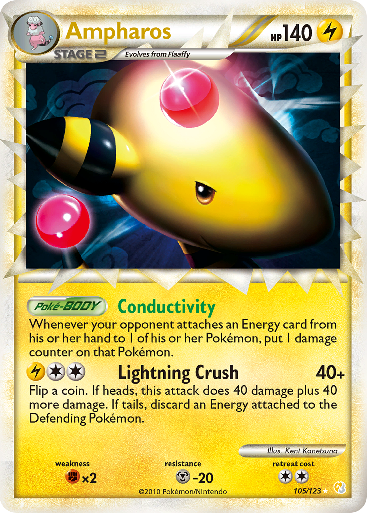Ampharos Pokémon kartı, HeartGold & SoulSilver, HS #105