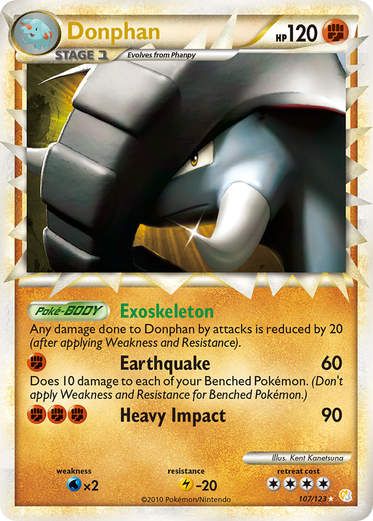 Donphan Pokémon kartı, HeartGold & SoulSilver, HS #107