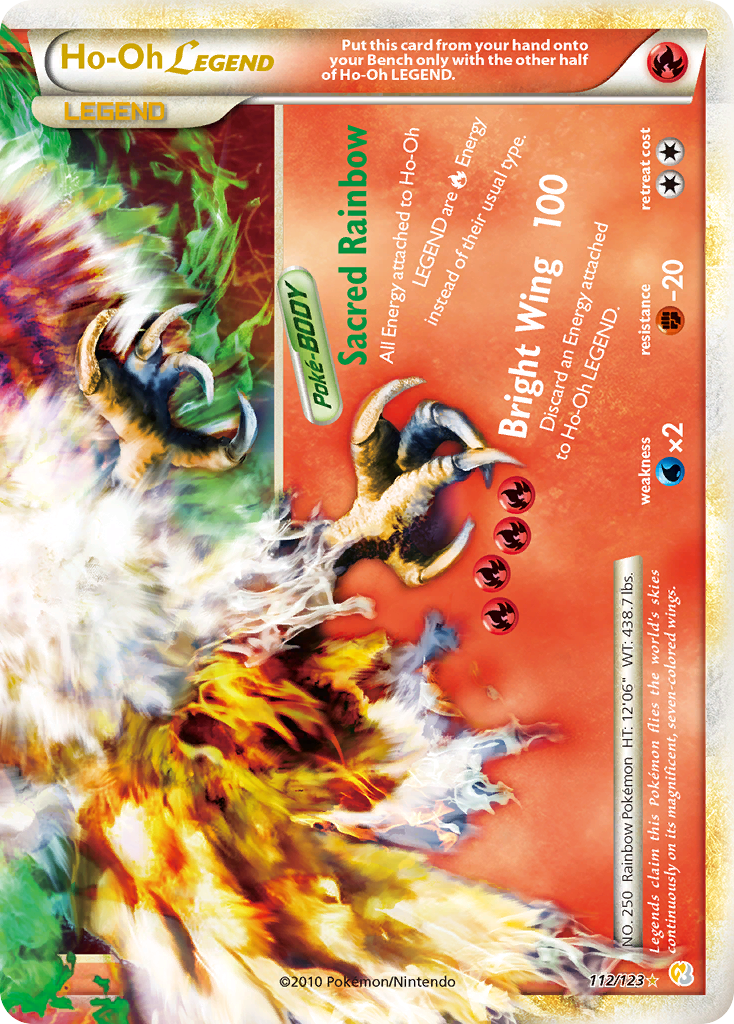 Ho-Oh LEGEND Pokémon kartı, HeartGold & SoulSilver, HS #112
