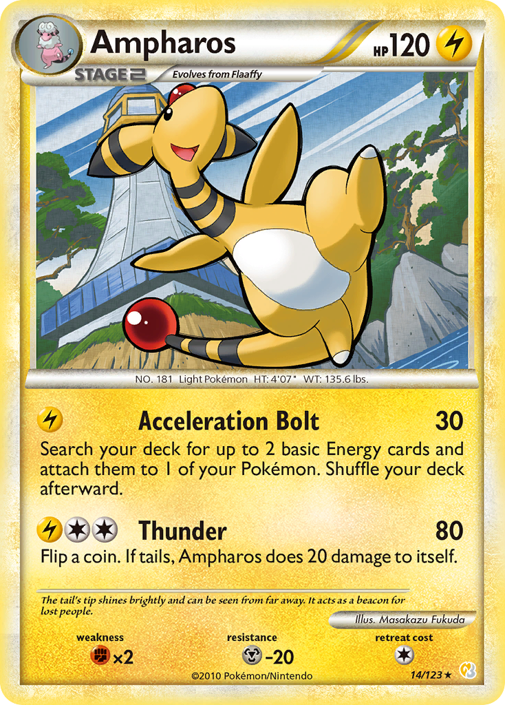 Ampharos Pokémon kartı, HeartGold & SoulSilver, HS #14