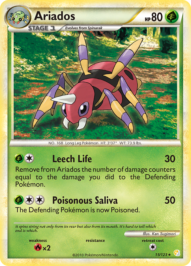 Ariados Pokémon kartı, HeartGold & SoulSilver, HS #15