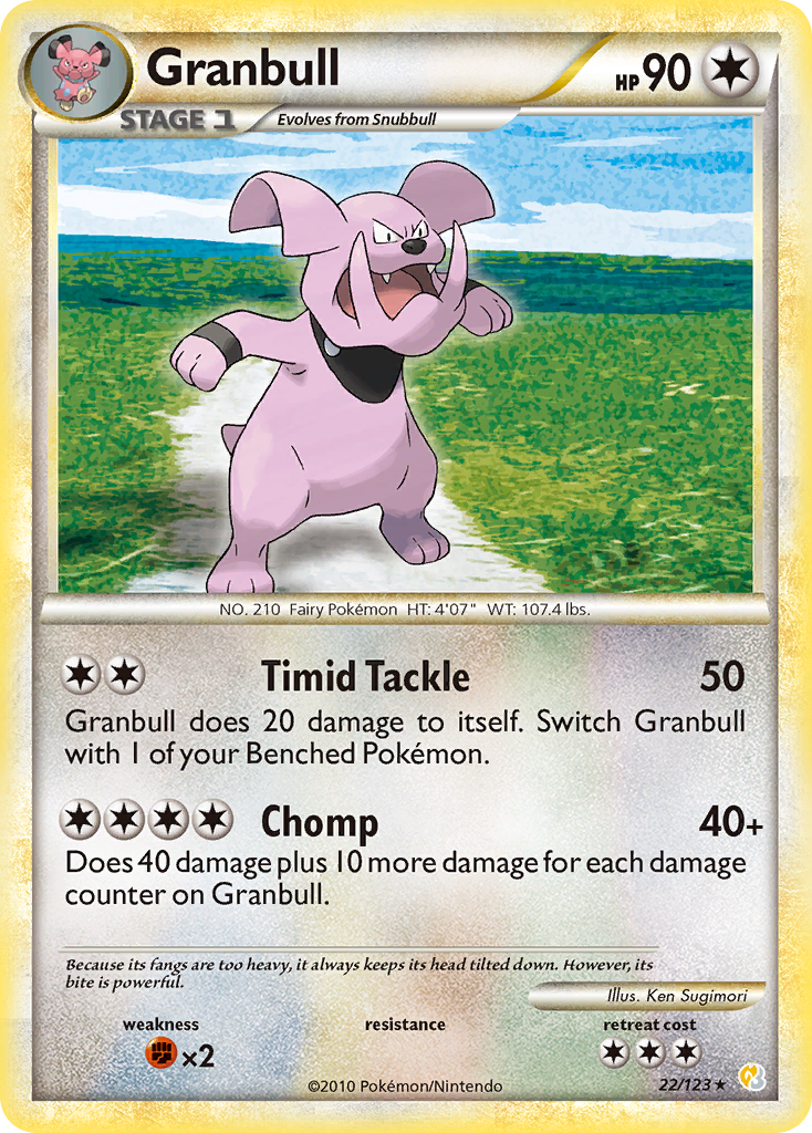 Granbull Pokémon kartı, HeartGold & SoulSilver, HS #22