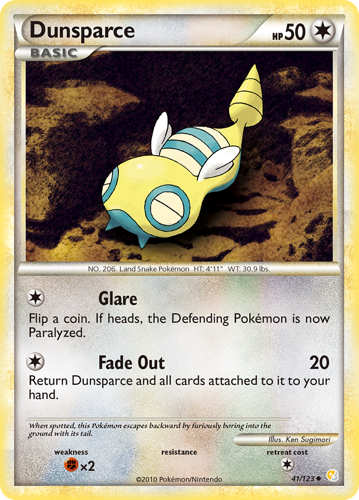 Dunsparce Pokémon kartı, HeartGold & SoulSilver, HS #41