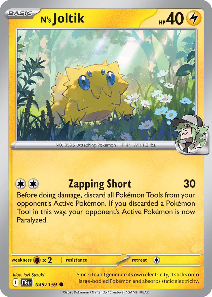 N's Joltik Pokémon kartı, Journey Together, JTG #49