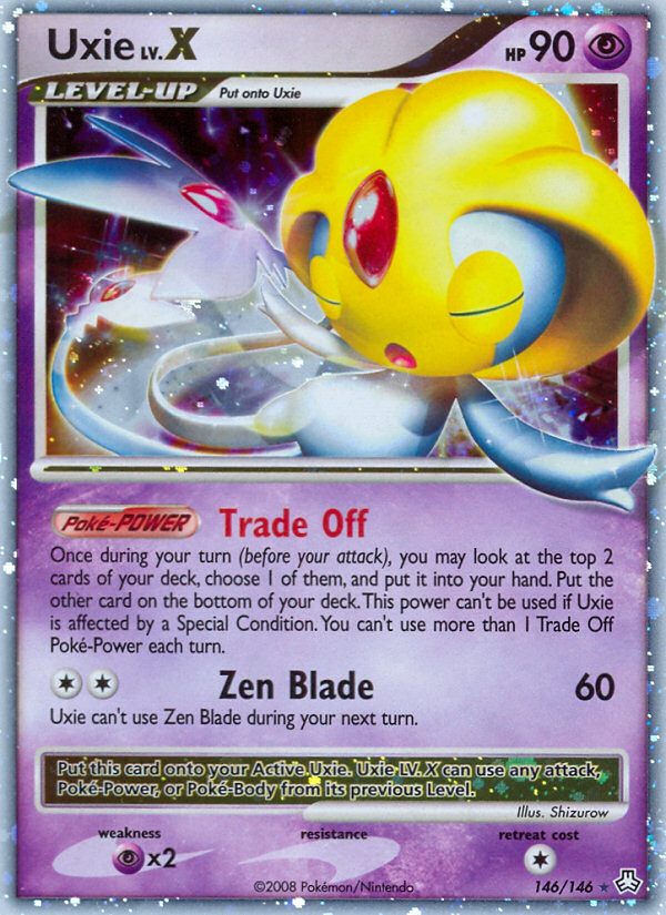 Uxie LV.X Pokémon kartı, Legends Awakened, LA #146