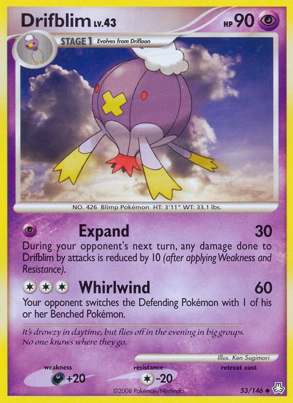 Drifblim Pokémon kartı, Legends Awakened, LA #53