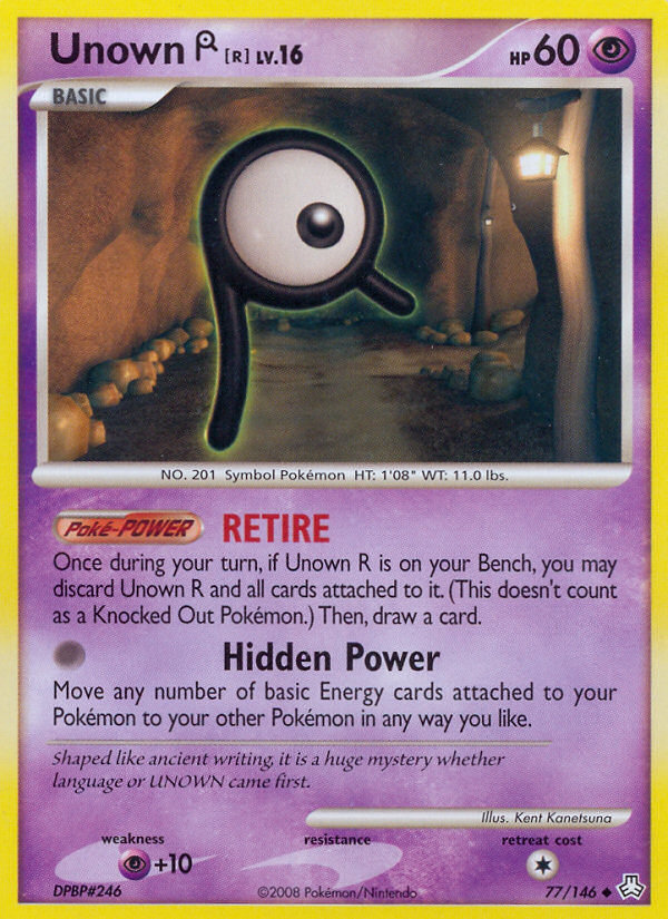 Unown [R] Pokémon kartı, Legends Awakened, LA #77