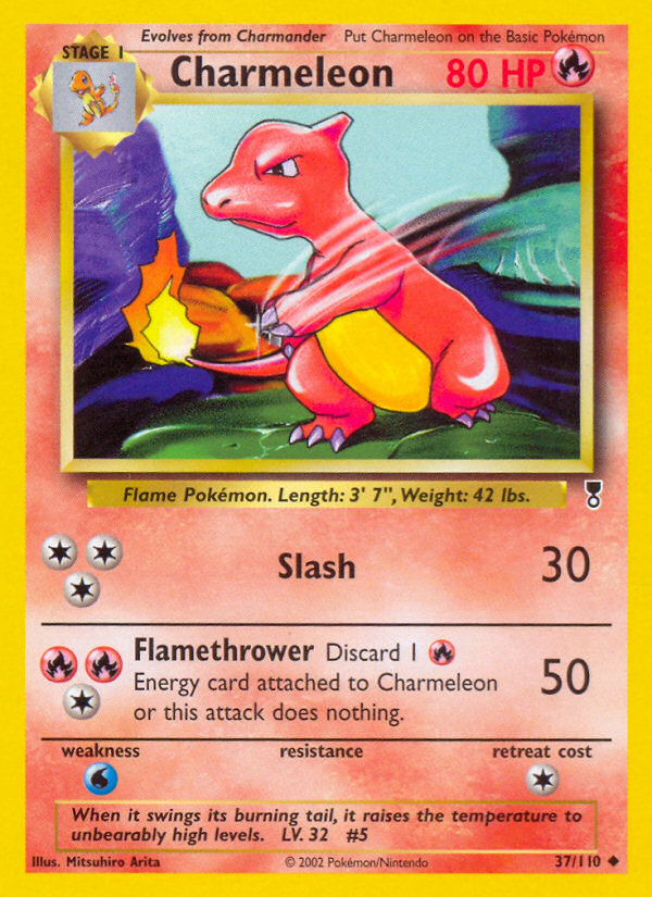 Charmeleon Pokémon card, Legendary Collection, LC #37