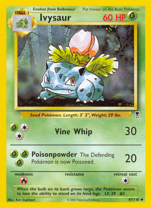 Ivysaur Pokémon card, Legendary Collection, LC #47