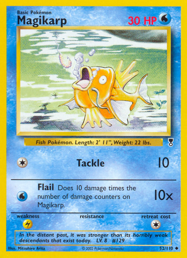 Magikarp Pokémon card, Legendary Collection, LC #52