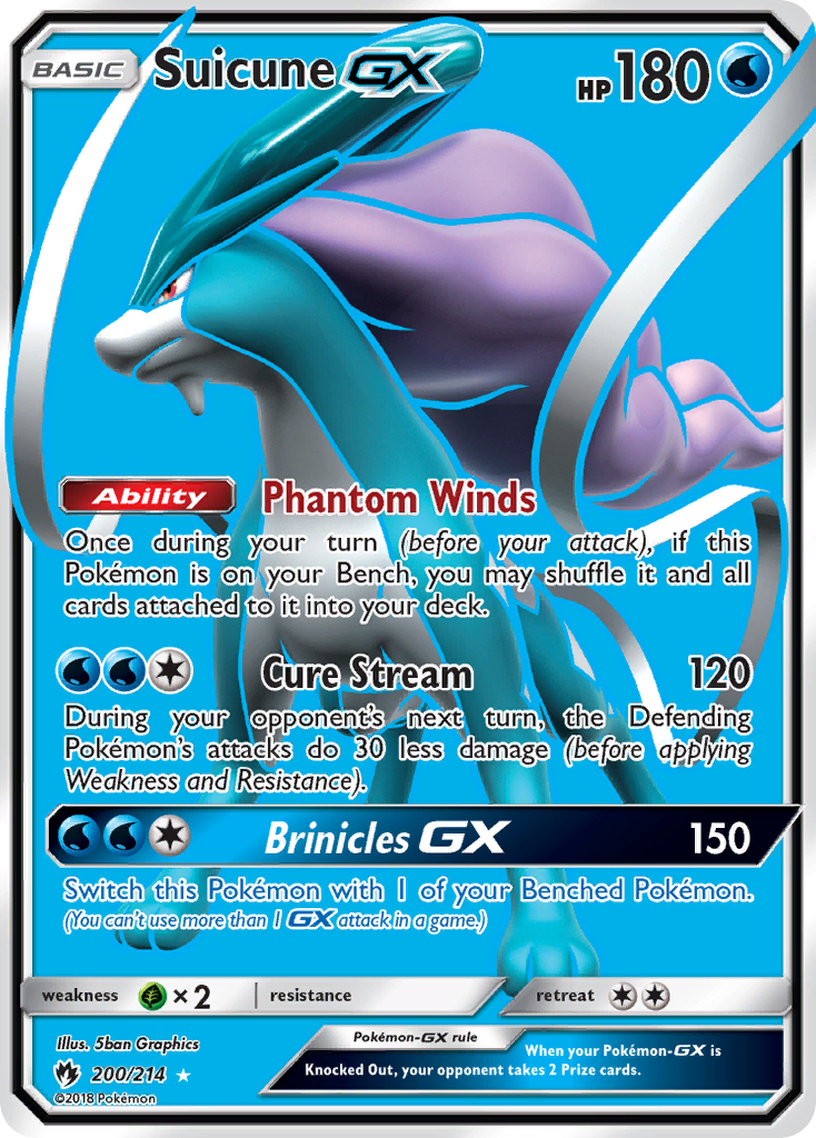 Suicune-GX Pokémon kartı, Lost Thunder, LOT #200