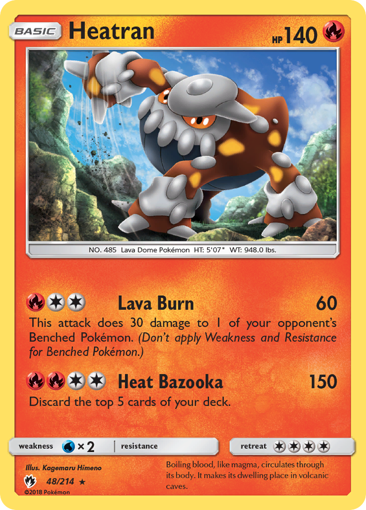 Heatran Pokémon kartı, Lost Thunder, LOT #48