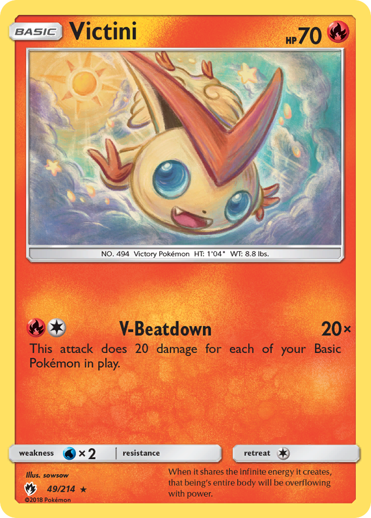 Victini Pokémon kartı, Lost Thunder, LOT #49