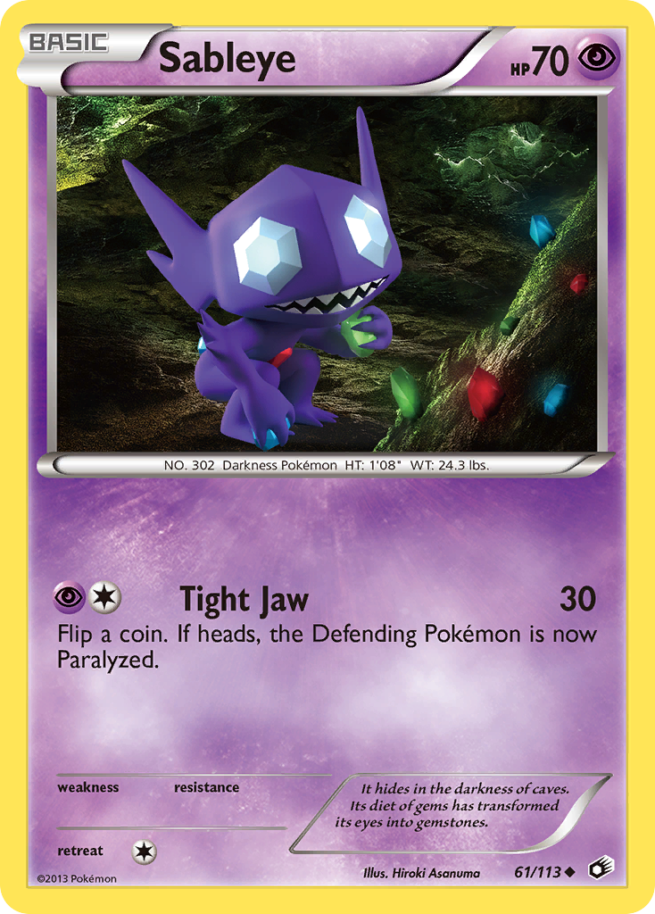Sableye Pokémon kartı, Legendary Treasures, LTR #61
