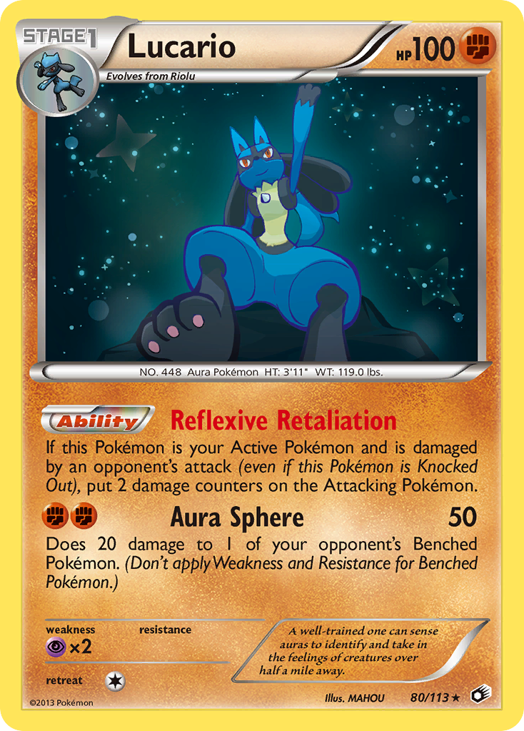 Lucario Pokémon kartı, Legendary Treasures, LTR #80