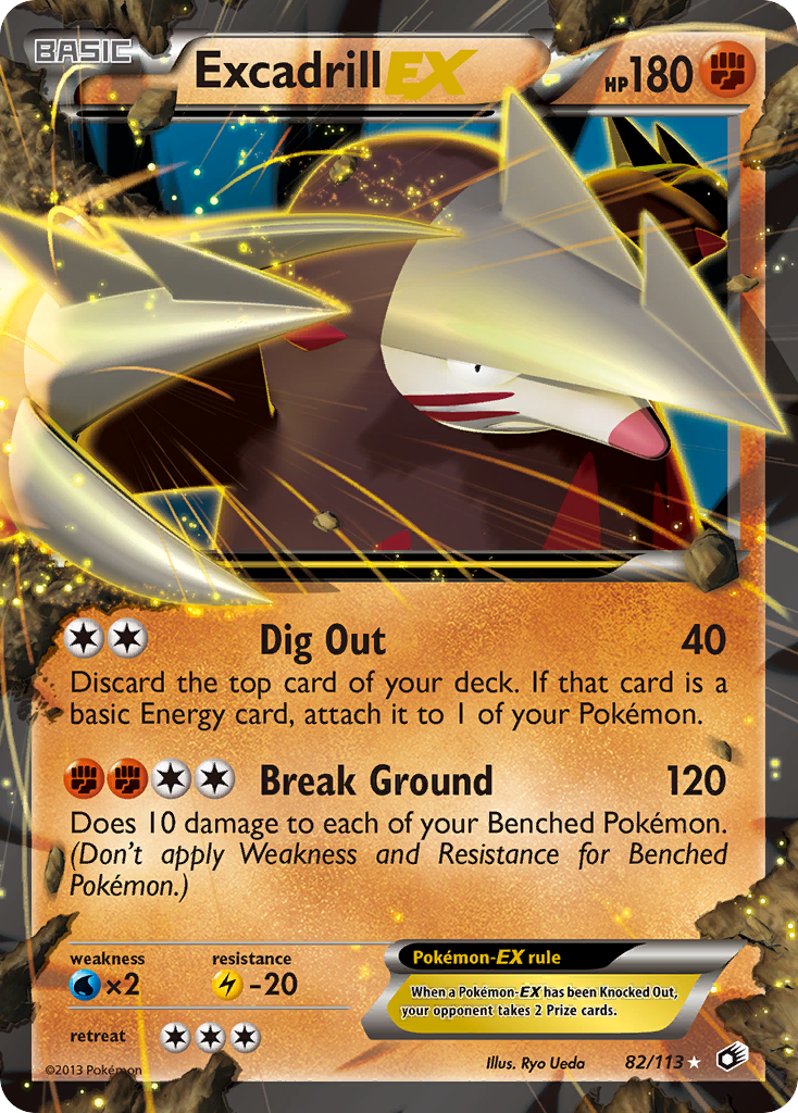 Excadrill-EX Pokémon kartı, Legendary Treasures, LTR #82