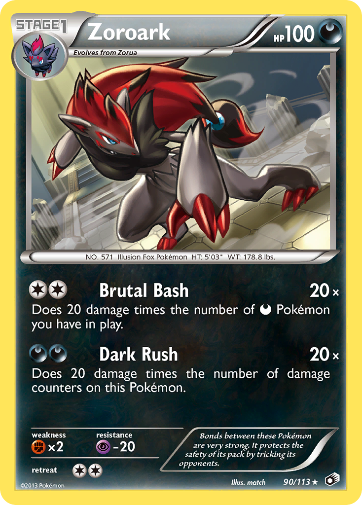 Zoroark Pokémon kartı, Legendary Treasures, LTR #90