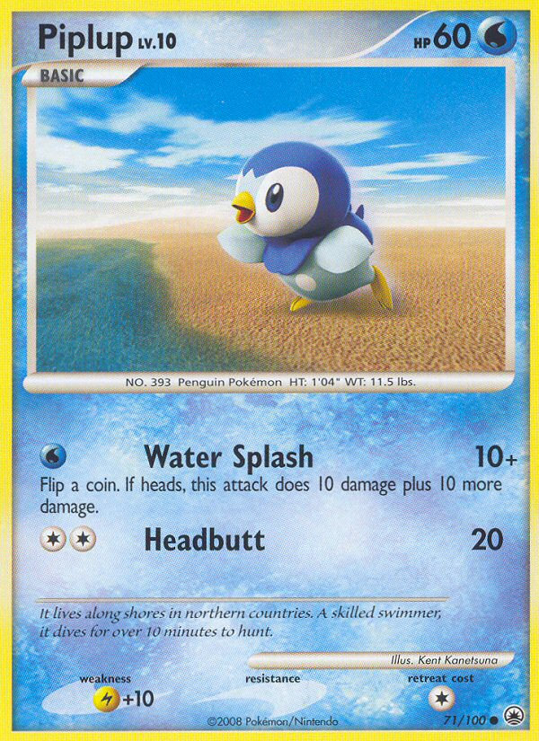 Piplup Pokémon kartı, Majestic Dawn, MD #71