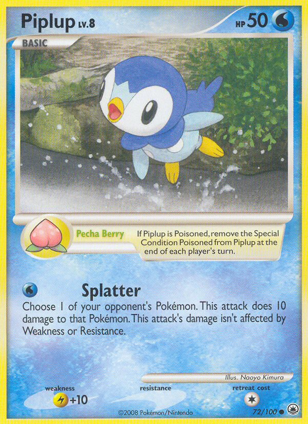 Piplup Pokémon kartı, Majestic Dawn, MD #72