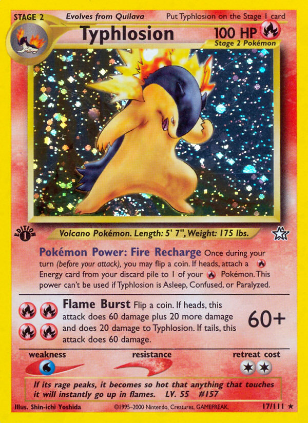 Typhlosion Pokémon kartı, Neo Genesis, N1 #17