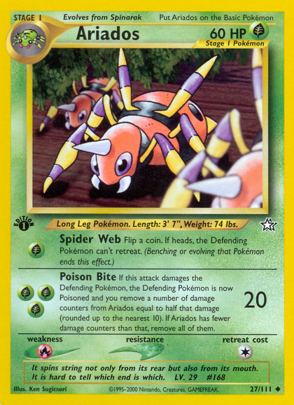 Ariados Pokémon kartı, Neo Genesis, N1 #27