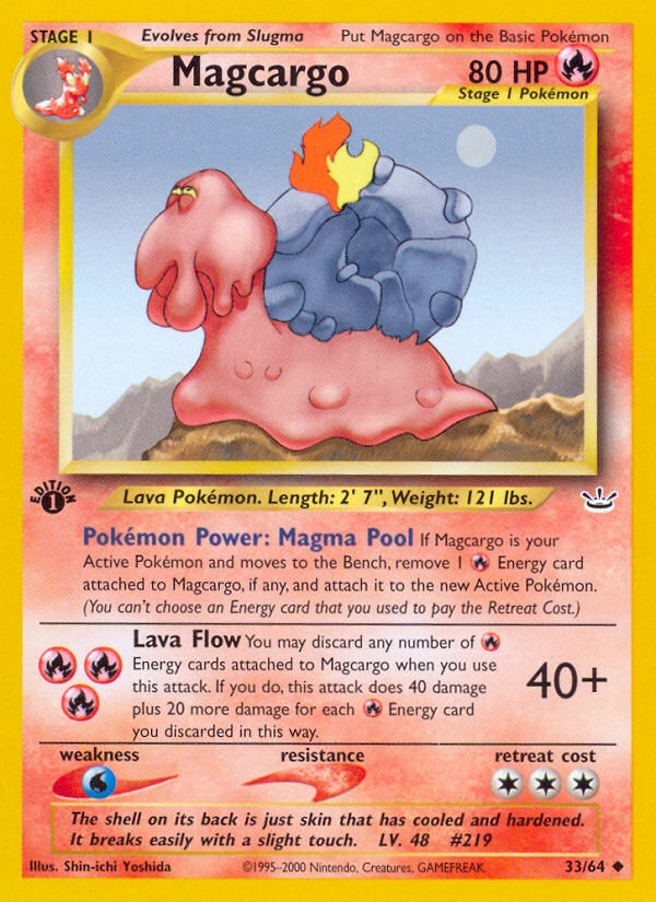 Magcargo Pokémon kartı, Neo Revelation, N3 #33