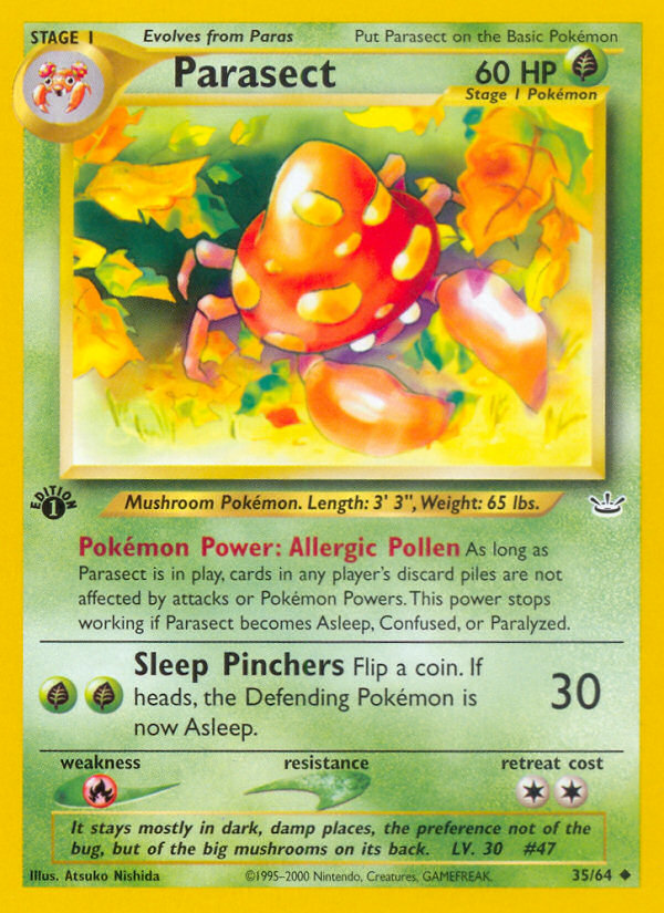 Parasect Pokémon kartı, Neo Revelation, N3 #35